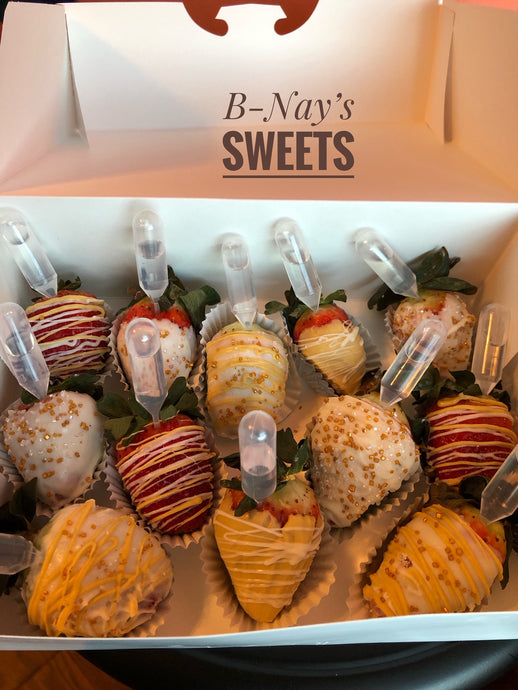 A Dozen Chocolate Dipped Strawberries with Tequila