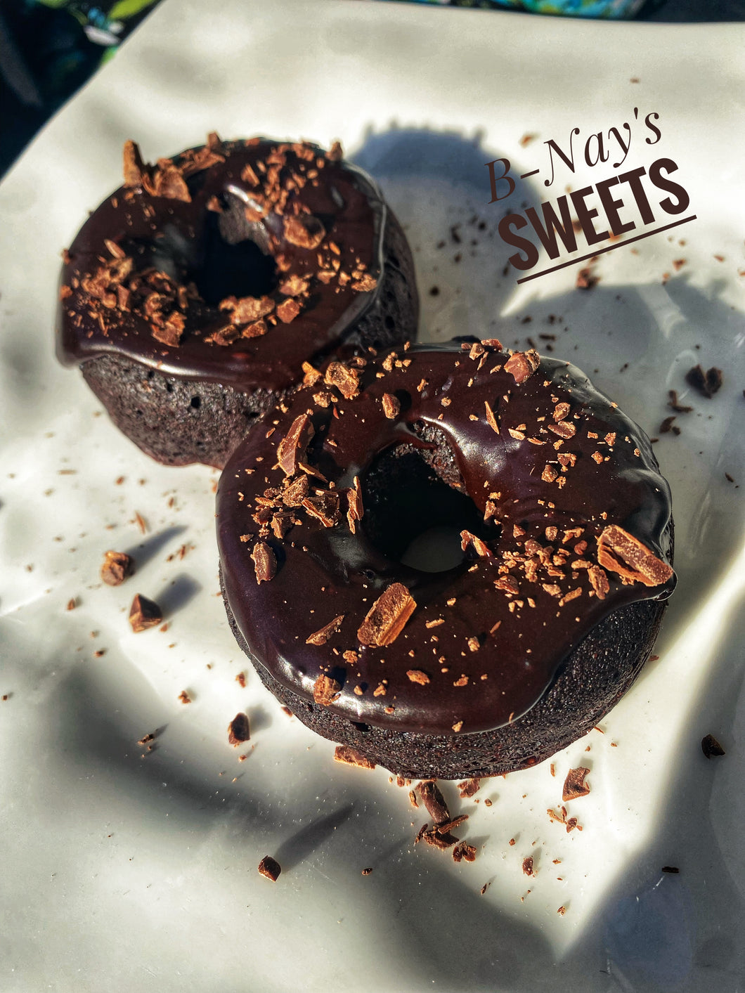 * Vegan Double Chocolate Donuts