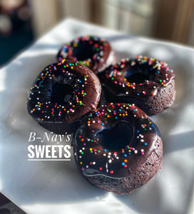 * Vegan Double Chocolate Donuts