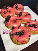 Load image into Gallery viewer, * Vegan Blueberry Hibiscus Donuts